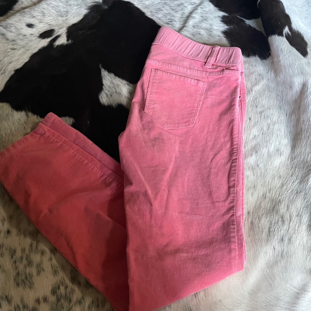 Old Navy Maternity Corduroy Pants Size 8 Pink Hello Pretty Mama Women